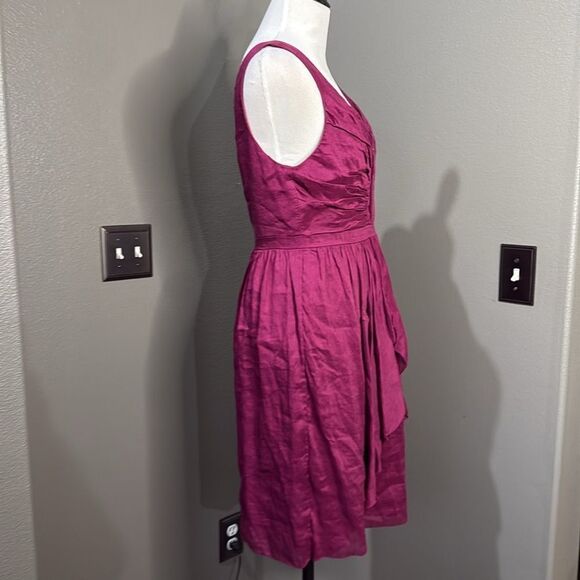 Anthropologie Quillaree Raspberry Silk Blend Dress - Picture 5 of 11